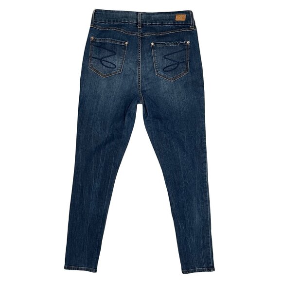 Seven7 Women's Tummyless High Rise Stretch Dark Wash Classic Skinny Jeans Sz 10 - Picture 16 of 16